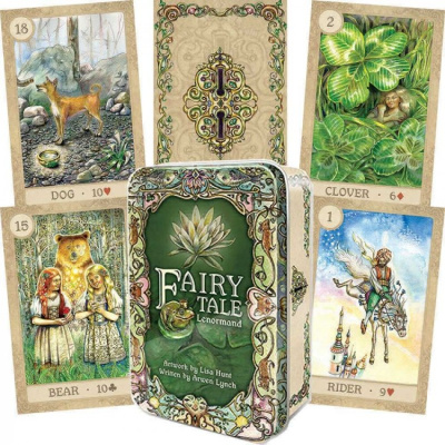 Карты Таро: "Fairy Tale Lenormand in a Tin" в жестяной банке