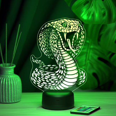3D ночник Кобра №2