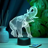 3D ночник Слон 2