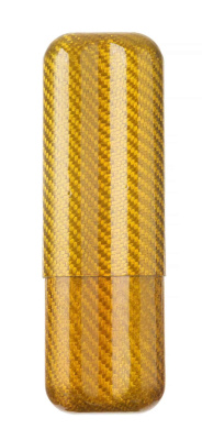 Чехол Lubinski на 2 сигары, золотистый карбон