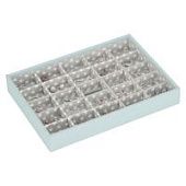 LC Designs 70579 Шкатулка открытая для хранения аксессуаров размера "стандарт" с 25 ячейками голубого цвета, серия - Stackers