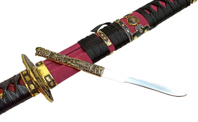 Вакидзаси, короткий японский меч "Токугава" с когаи и козукой