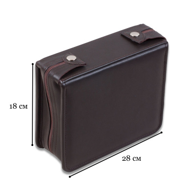 Несессер дорожный для ухода за обувью в сумке из натуральной кожи, арт.216КК1