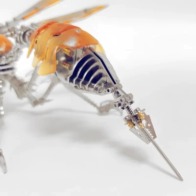 Механический конструктор DIY Cyberpunk из нержавеющей стали "Оса Фантом" - Yellow