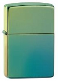 Зажигалка ZIPPO Classic с покрытием High Polish Teal, латунь/сталь, зелёная, глянцевая, 38x13x57 мм