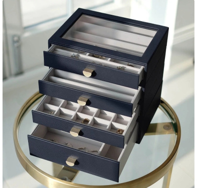 Шкатулка сет LC Designs для хранения украшений арт.75896, темно-синияя