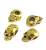 Металлический череп для темляка из паракорда, вертикальный, золотой, FLQ053-1