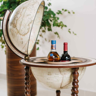 Глобус-бар Zoffoli напольный "Explora - Old White", сфера 40 см (арт.Z.1010.AV)