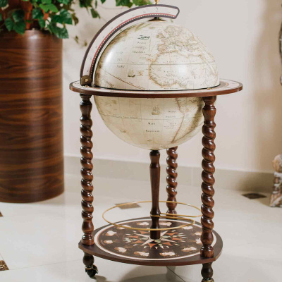 Глобус-бар Zoffoli напольный "Explora - Old White", сфера 40 см (арт.Z.1010.AV)