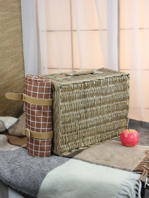 Набор для пикника с термосумкой и пледом на 4 персоны Набор для пикника с термосумкой и пледом на 4 персоны