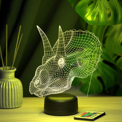 3D ночник Трицератопс