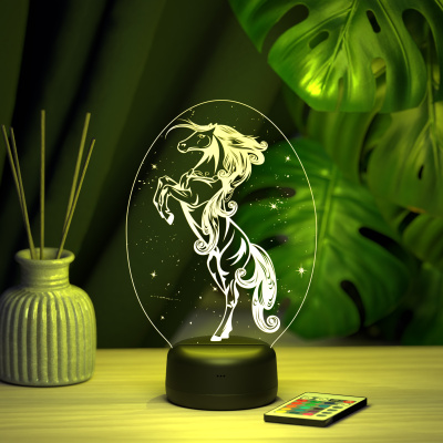 3D ночник Конь на дыбах