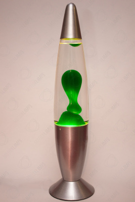 Лава-лампа 48см Зелёная/Прозрачная (Воск)