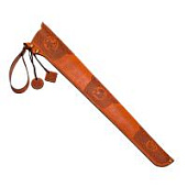 Чехол для шампуров из натуральной кожи «Мастер шашлыка», оранжевый Чехол для шампуров из натуральной кожи «Мастер шашлыка», оранжевый