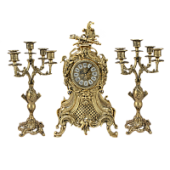 Каминные часы с канделябрами "Карранка Тападо"