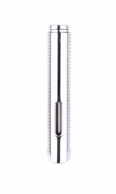 Зажигалка Lubinski «Гаэта», плоская, турбо, серебристая в рубчик, WA560-2
