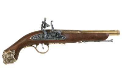 Макет. Кремневый пистоль (XVIII век), латунь