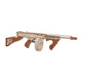 Механический деревянный конструктор Robotime - Пистолет-пулемёт Томпсона (Thompson Submachine Gun)