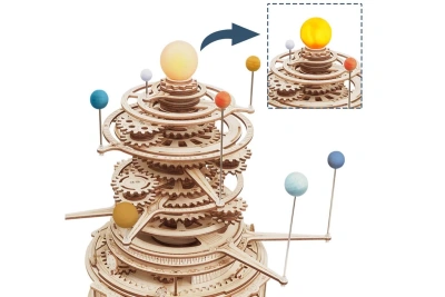 Механический деревянный конструктор Robotime - Модель Солнечной системы (Mechanical Orrery)