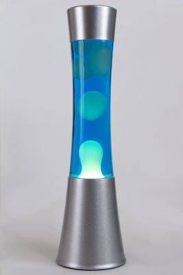 Лава-лампа 39см CG Silver Белая/Синяя (Воск)