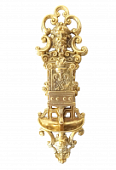 Настенная полочка-держатель для спичечного коробка, декоративная, золото