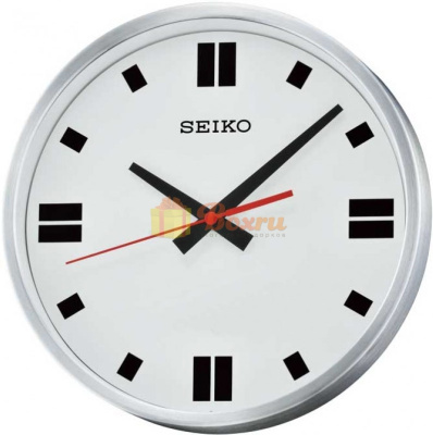 Стильные настенные часы Seiko, QXA566SL, в алюминиевом корпусе