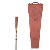 Шампура подарочные 6шт. в колчане из натуральной кожи (охотник, тиснение), арт.317КК6-КТ Шампура подарочные 6шт. в колчане из натуральной кожи (охотник, тиснение), арт.317КК6-КТ