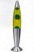 Лава-лампа 35см Зелёная/Жёлтая (Воск) Silver