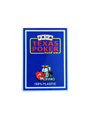 Карты для покера Texas Poker 100% пластик, Италия, синяя рубашка