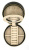 Круглая шкатулка для украшений на "молнии", Davidts, 335012-01, черная