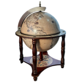 336N Глобус-бар Jufeng настольный D=33 см (современная карта мира на английском языке)