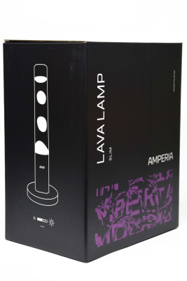 Лава лампа Amperia Slim Розовая/Прозрачная (39 см)