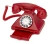 Ретро-телефон кнопочный GPO Carrington красный