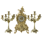 Каминные часы с канделябрами "Карранка Велло"