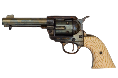 Макет. Револьвер Кольт CAL.45 PEACEMAKER 4,75" ("Миротворец") (США, 1873 г.), состаренный, рукоять под кость