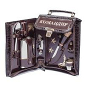 Набор в сумке-планшете из натуральной кожи «Командир-2» (2 персоны) Набор в сумке-планшете из натуральной кожи «Командир-2» (2 персоны)