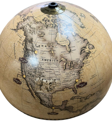 Глобус-бар напольный, сфера 33 см (современная карта мира на английском языке) арт.RG-33001-N 