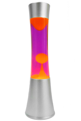 Лава-лампа 39см CG Silver Оранжевая/Фиолетовая (Воск)