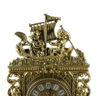 Часы каминные "Корабль" (плоские), золото