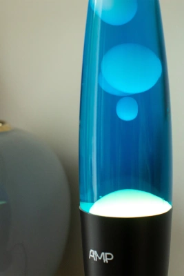 Лава лампа Amperia Rocket Белая/Синяя Black (35 см)
