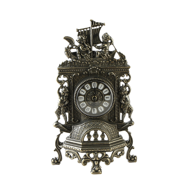Часы каминные "Корабль" (плоские), антик