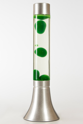 Лава-лампа 37см CY Зелёная/Прозрачная (Воск)