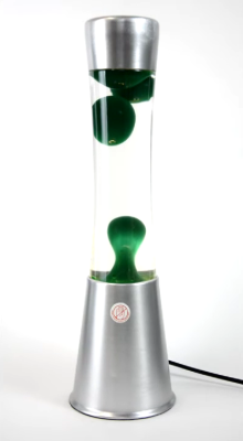 Лава-лампа 39см CG Silver Зеленая/Прозрачная (Воск)